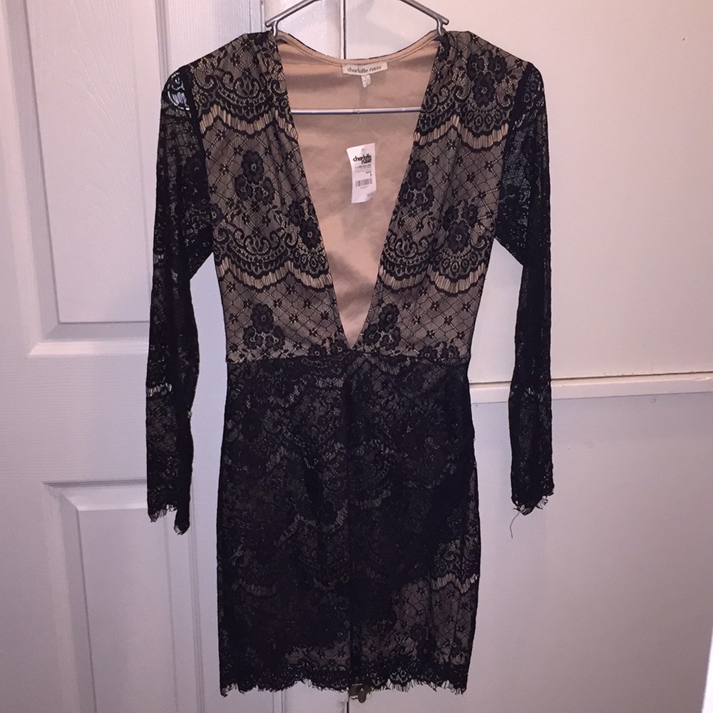 Black lace Charlotte Russe dress